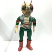 旧バンダイ 仮面ライダーV3 面取 マスク ソフビ スタンダードサイズ 当時物